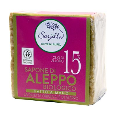 SAPONE ALEPPO CUBO 15% BIO200G