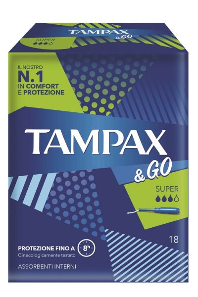 TAMPAX &GO SUPER 18PZ 8423 TAMPAX &GO SUPER 18PZ 8423