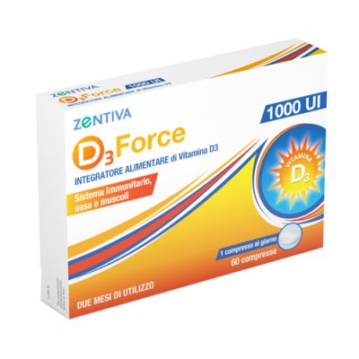 ZENTIVA D3 FORCE 1000UI 60CPR ZENTIVA D3 FORCE 1000UI 60CPR