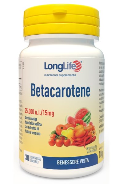 LONGLIFE BETACAROTENE 30CPR LONGLIFE BETACAROTENE 30CPR