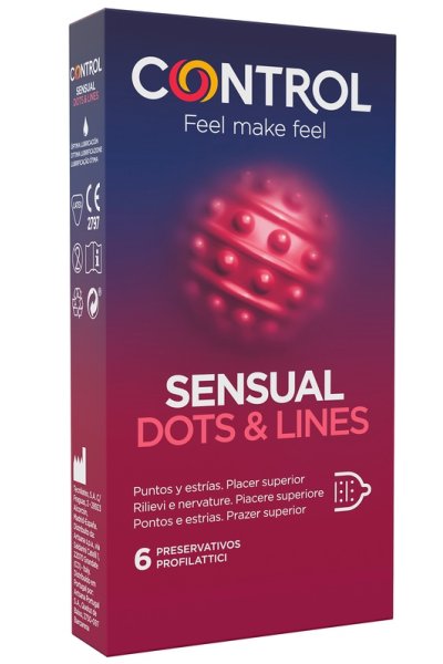 CONTROL SENSUAL DOTS&LINES 6PZ CONTROL SENSUAL DOTS&LINES 6PZ