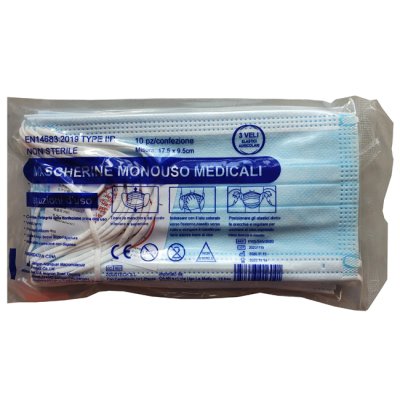 MASCHERINA MONOUSO MEDICALE 10P