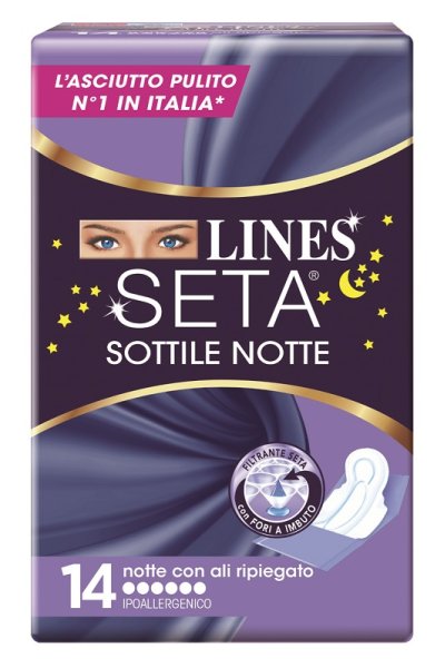 LINES SETA Ali Sott.Notte 14pz LINES SETA Ali Sott.Notte 14pz