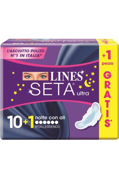 LINES SETA ULTRA NOTTE 10+1PZ LINES SETA ULTRA NOTTE 10+1PZ