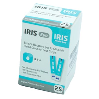 IRIS EVO STRISCE GLICEMIA 25PZ IRIS EVO STRISCE GLICEMIA 25PZ