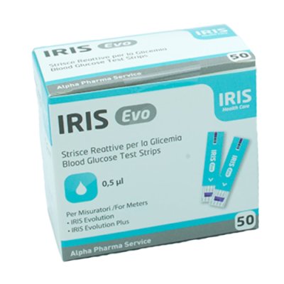 IRIS EVO STRISCE GLICEMIA 50PZ IRIS EVO STRISCE GLICEMIA 50PZ
