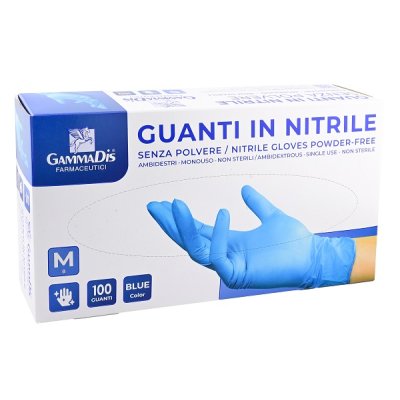 GUANTI NITR S/POL M 100PZ GAMMAD