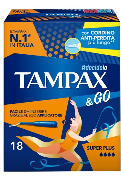 TAMPAX &GO SUPER PLUS 18PZ TAMPAX &GO SUPER PLUS 18PZ