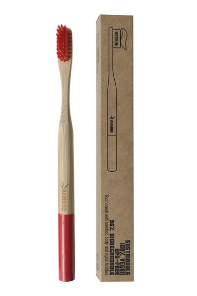 SPAZZOLINO BAMBOO MEDIUM ROSSO SPAZZOLINO BAMBOO MEDIUM ROSSO