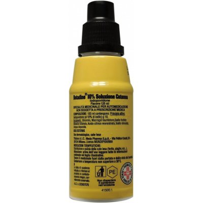 BETADINE*SOLUZ CUT 125ML 10%GIAL BETADINE*SOLUZ CUT 125ML 10%GIAL