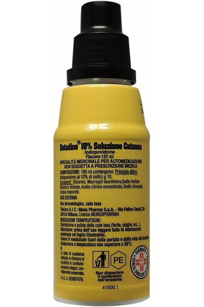 BETADINE*SOLUZ CUT 125ML 10%GIAL BETADINE*SOLUZ CUT 125ML 10%GIAL