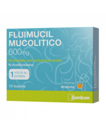 fluimucil mucolitico 10 bustine orosolubili 600 mg. 