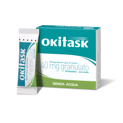 okitask granulato orale 20 bustine orosolubili 40 mg. 