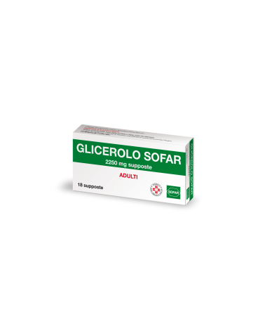 GLICEROLO SOFAR*AD 18SUPP 2250MG