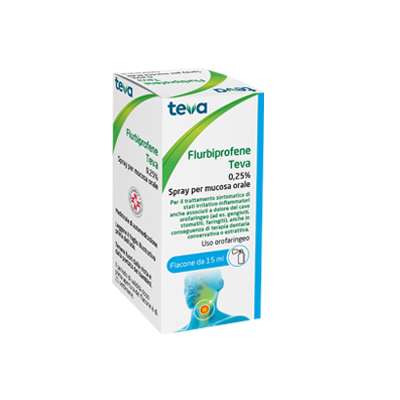 FLURBIPROFENE TEV*OS SPRAY 15ML