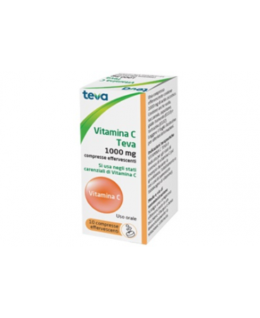 VITAMINA C TEVA*10CPR EFF 1G