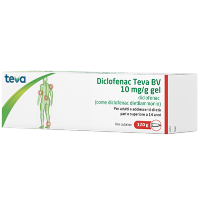 DICLOFENAC TEVA*GEL120G 10MG/G
