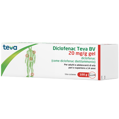 DICLOFENAC TEVA*GEL100G 20MG/G
